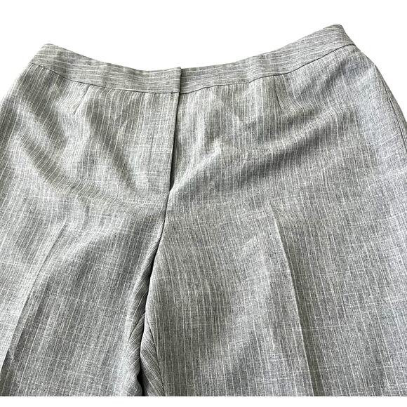 EVAN-PICONE 2-PC. JACKET & PANT SUIT NOTCH LAPEL HI-RISE, GREY/WHITE PINSTRIPE - Picture 7 of 11